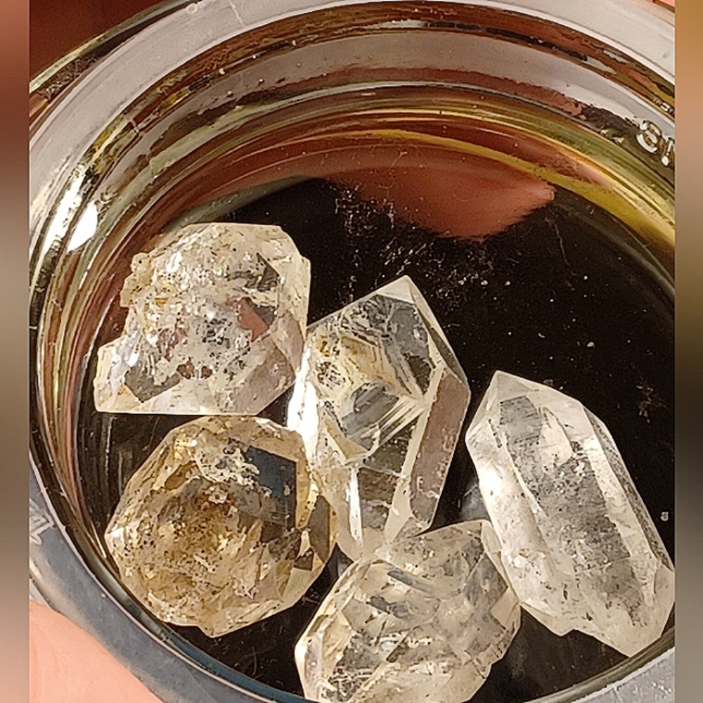 5pcs. Herkimer DIAMONDS NATURALLY ETHICALLY SOURCED & MINED IN HERKIMER,  NY SET